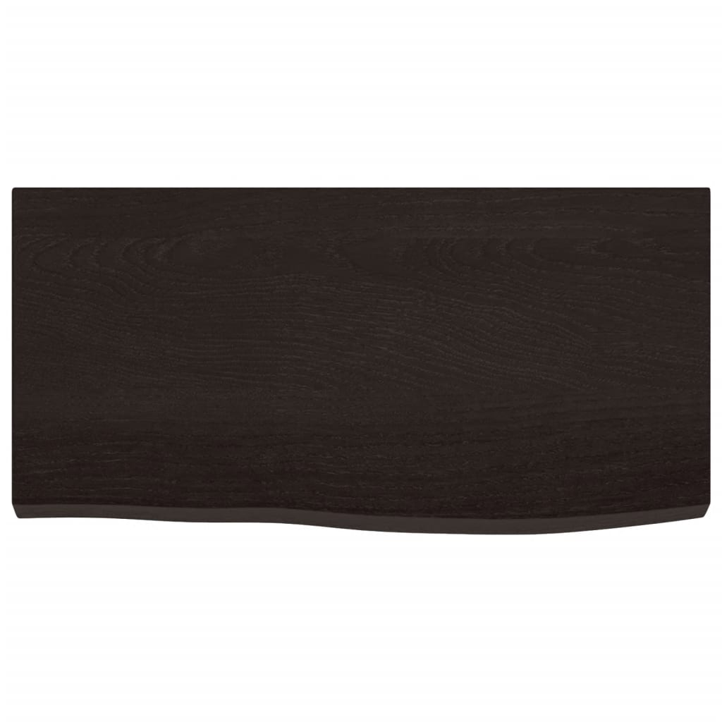 Vidaxl wastafelblad 60x30x(2-4) cm massief hout donkerbruin