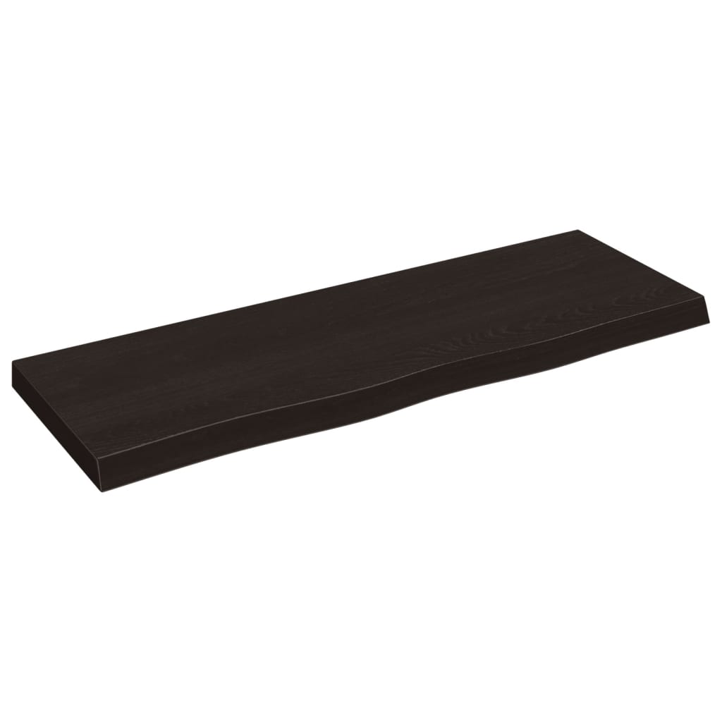 Vidaxl wastafelblad 80x30x(2-4) cm massief hout donkerbruin