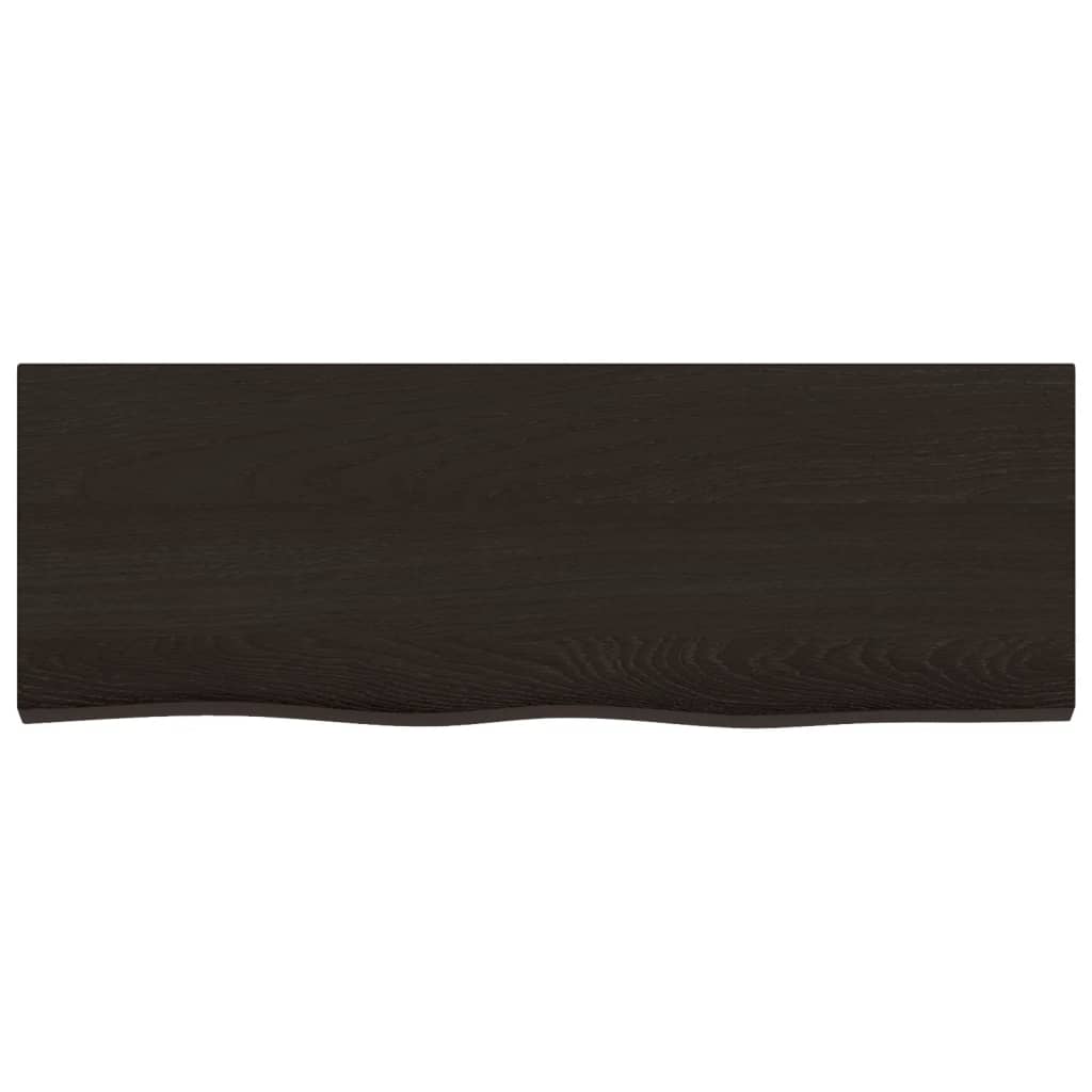 Vidaxl wastafelblad 80x30x(2-4) cm massief hout donkerbruin