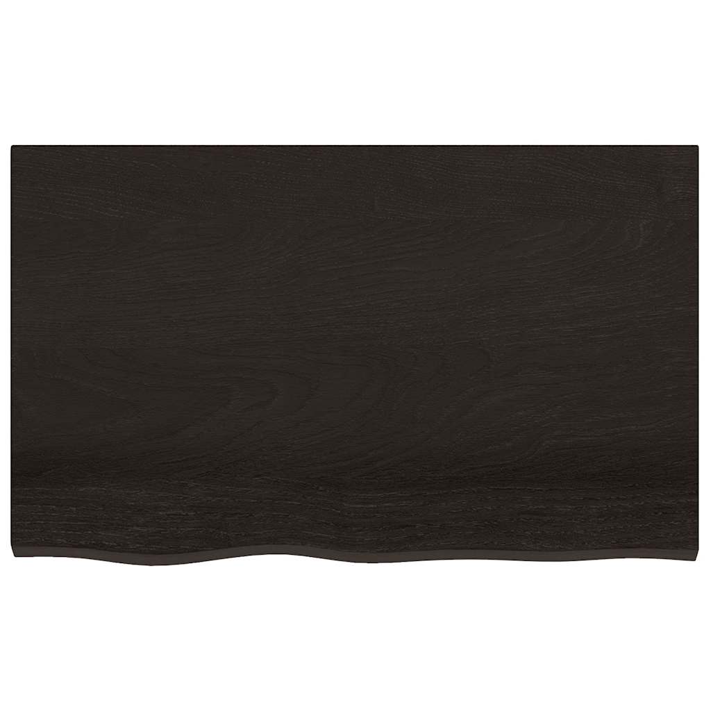 Vidaxl wastafelblad 80x50x(2-4) cm massief hout donkerbruin