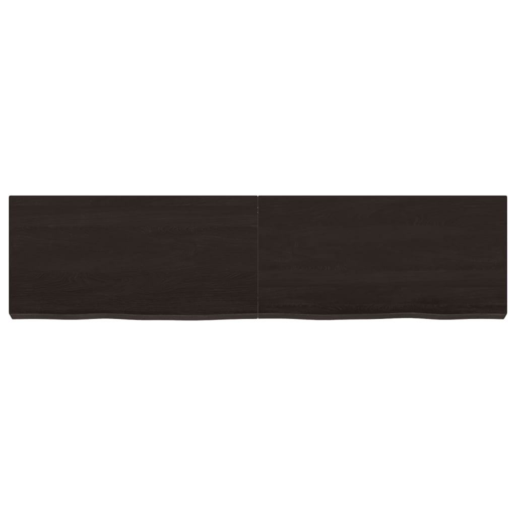 Vidaxl wastafelblad 120x30x(2-6) cm versierd massief hout donkerbruin