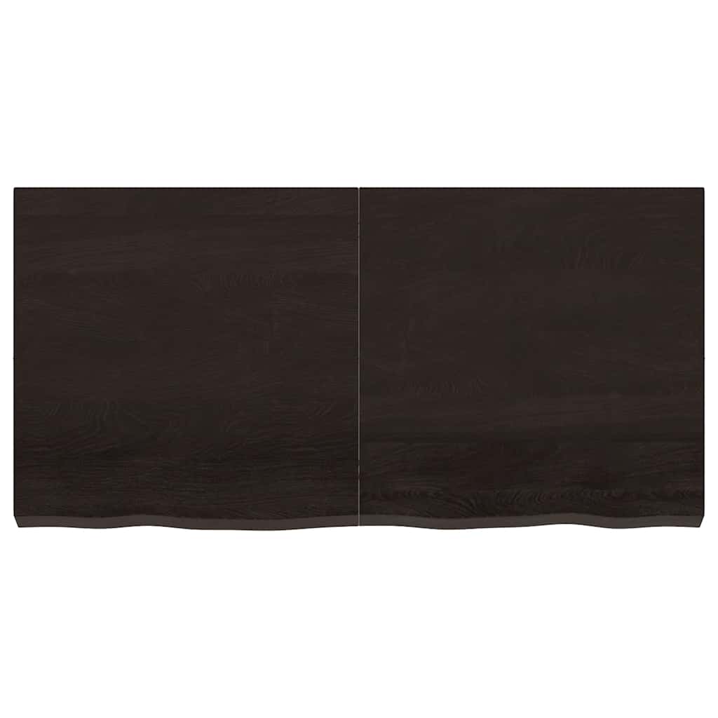 Vidaxl wastafelblad 120x60x(2-6) cm versierd massief hout donkerbruin