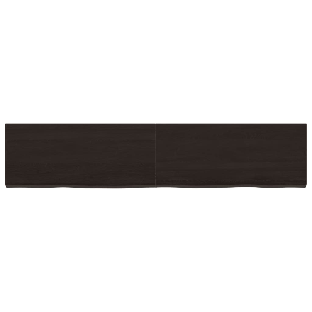Vidaxl wastafelblad 140x30x(2-4) cm versierd massief hout donkerbruin