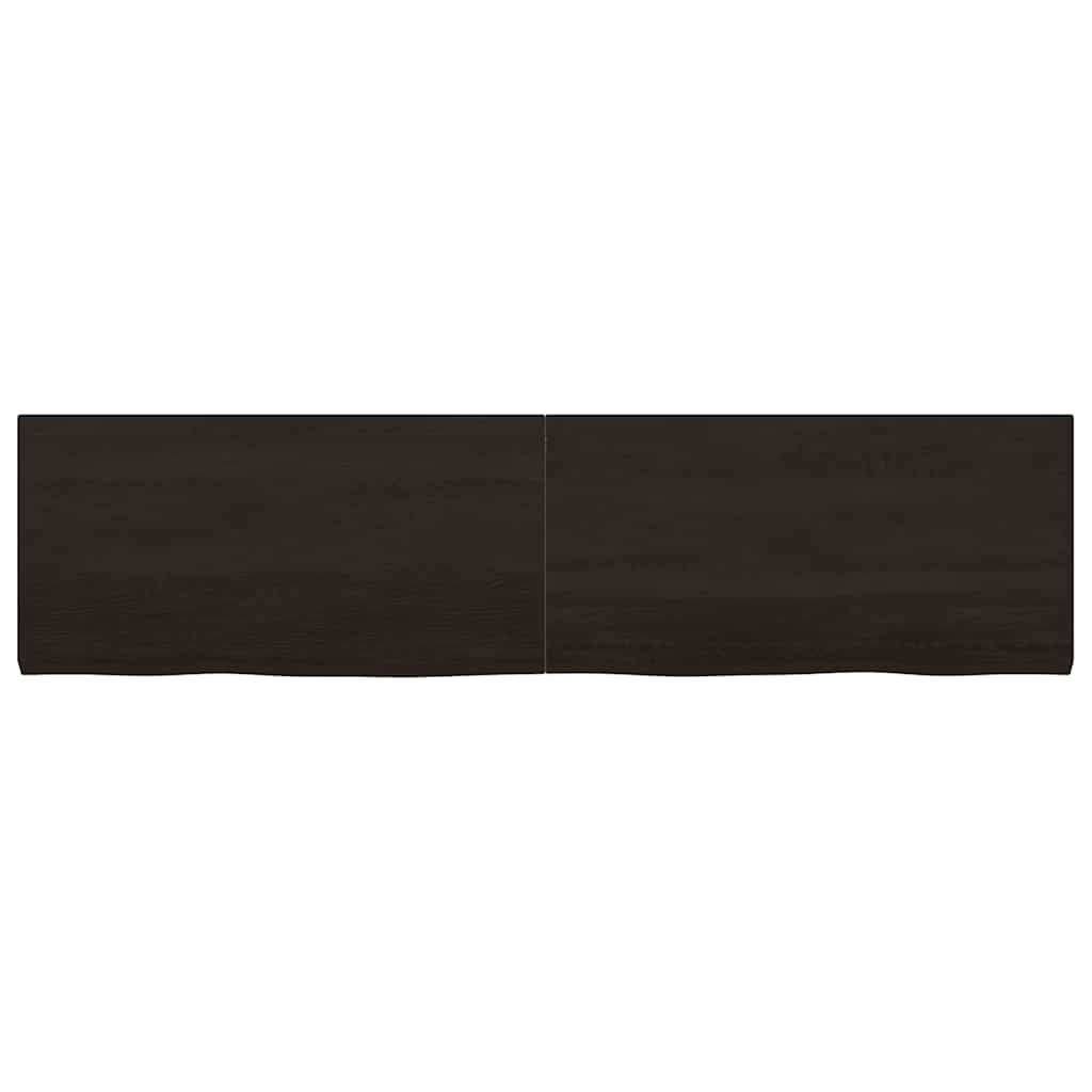 Vidaxl wastafelblad 160x40x(2-4) cm behandeld massief hout donkerbruin