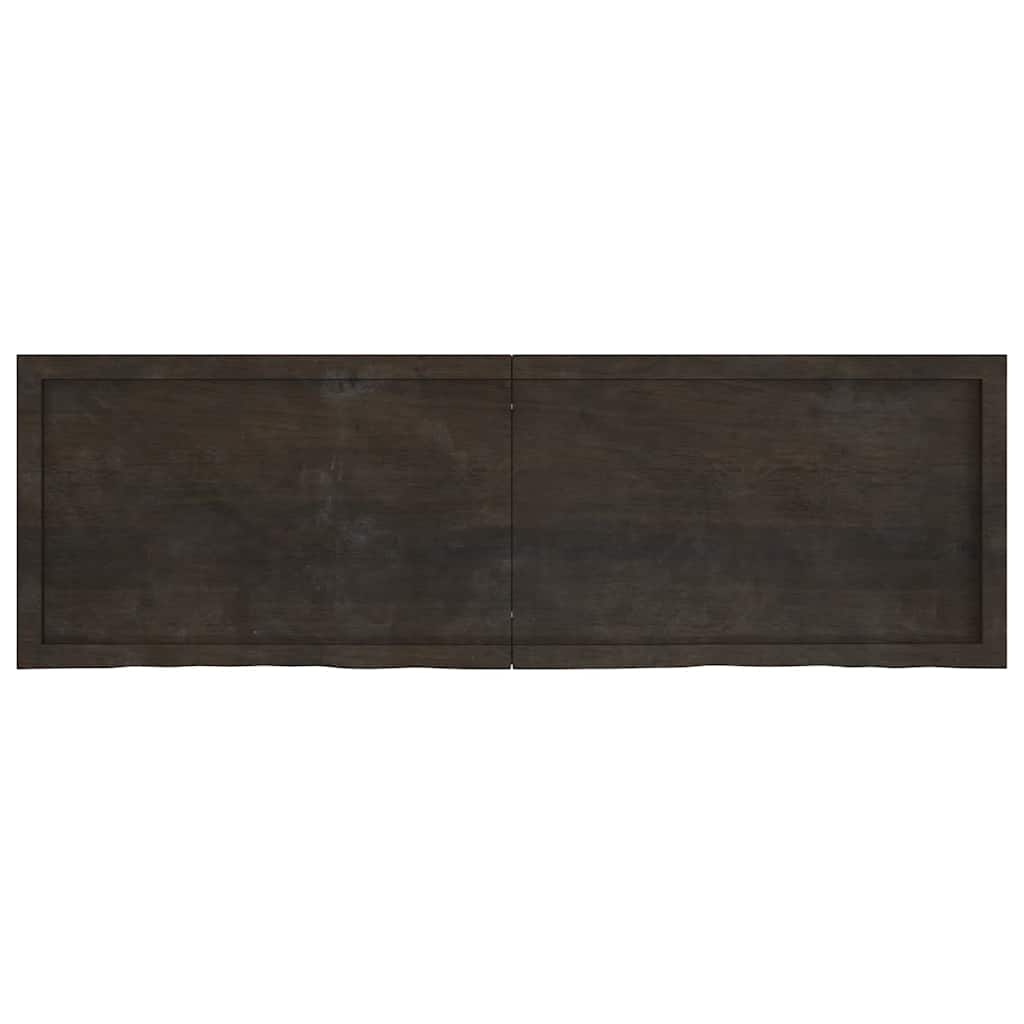 Vidaxl wastafelblad 160x50x(2-6) cm behandeld massief hout donkerbruin