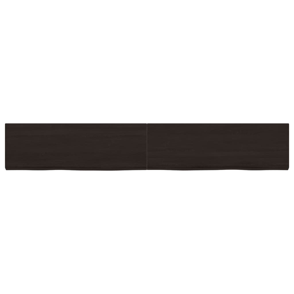 Vidaxl wastafelblad 180x30x(2-6) cm versierd massief hout donkerbruin