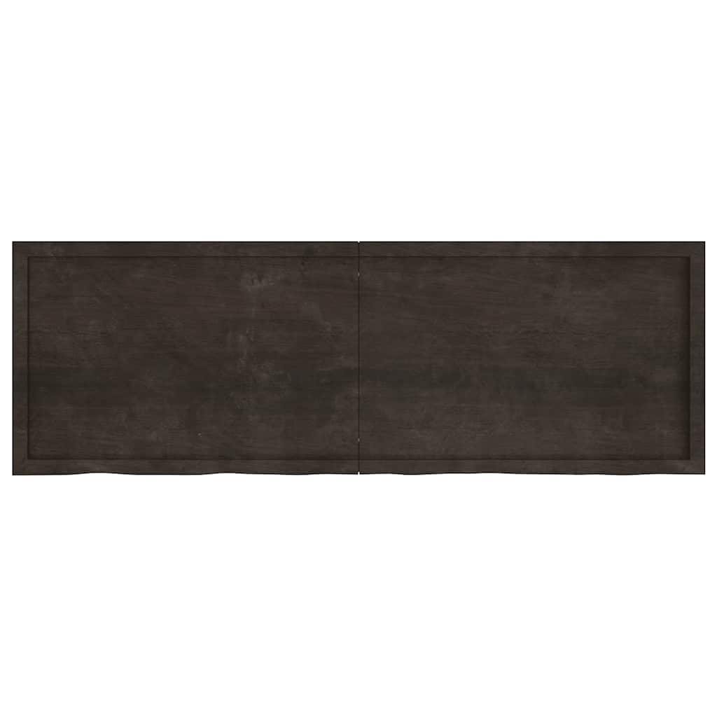 Vidaxl wastafelblad 180x60x(2-4) cm behandeld massief hout donkerbruin