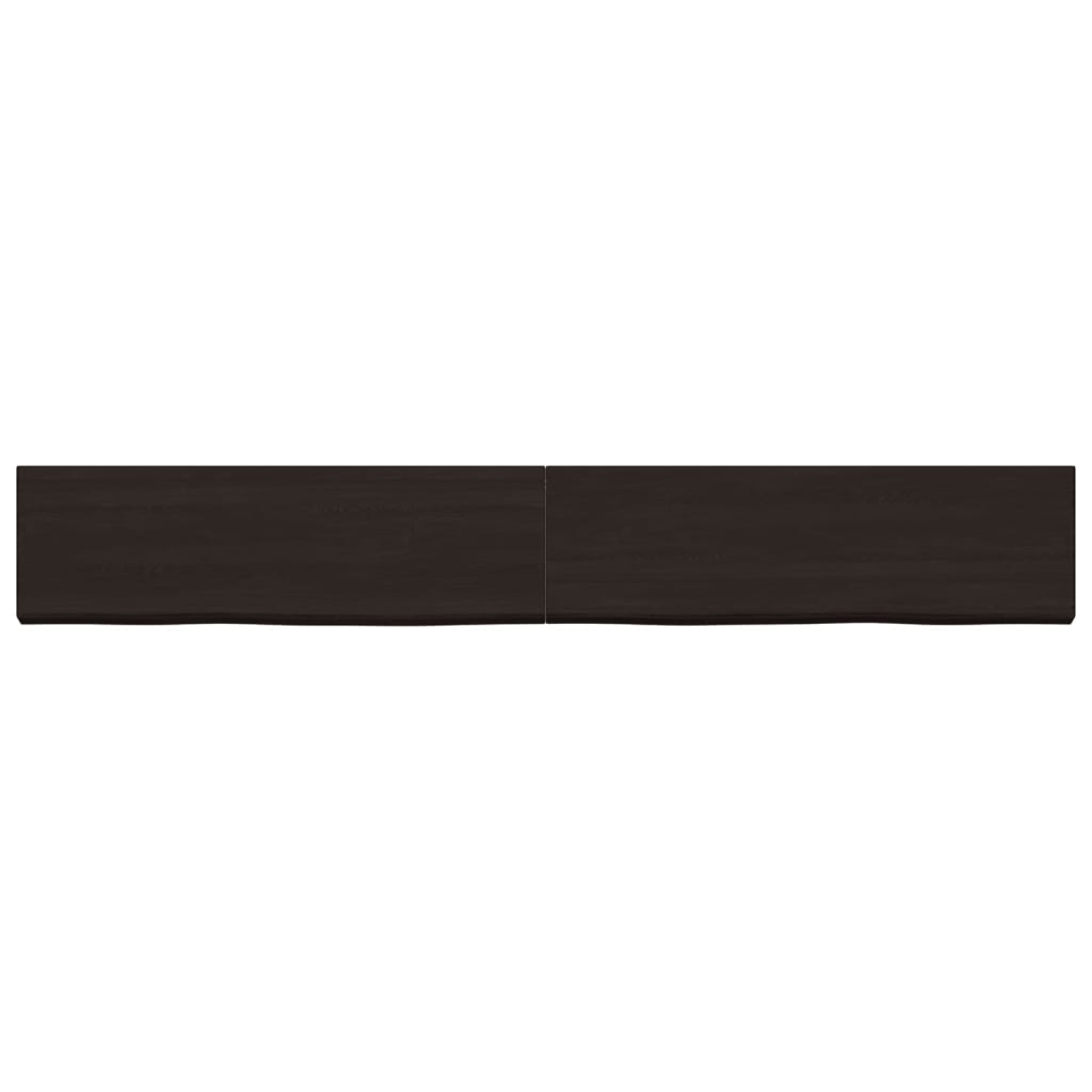VidaXL Wastafelblad 200x30x(2-6) cm versierd massief hout donkerbruin