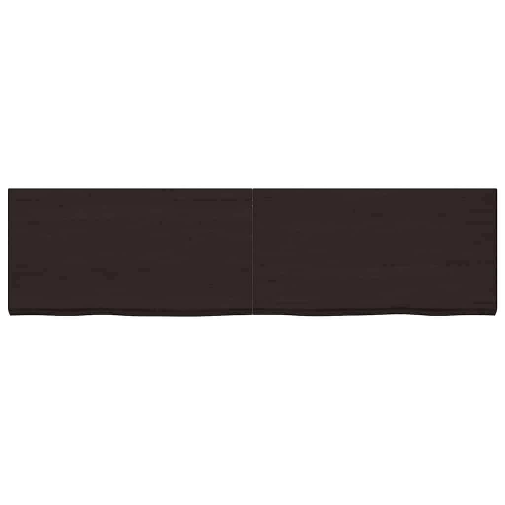 Vidaxl wastafelblad 220x60x(2-6) cm versierd massief hout donkerbruin