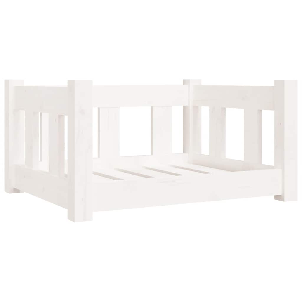 Vidaxl hondenmand 55,5x45,5x28 cm massief grenenhout wit