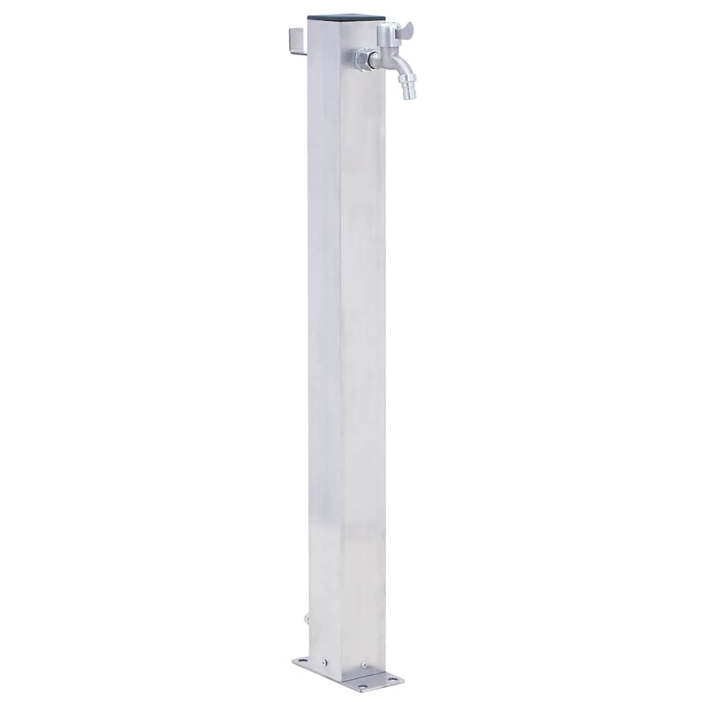 Vidaxl waterzuil vierkant 80 cm roestvrij staal