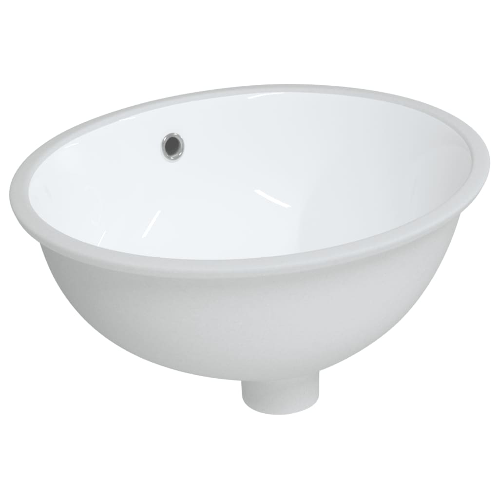 Vidaxl wastafel ovaal 43x35x19 cm keramiek wit