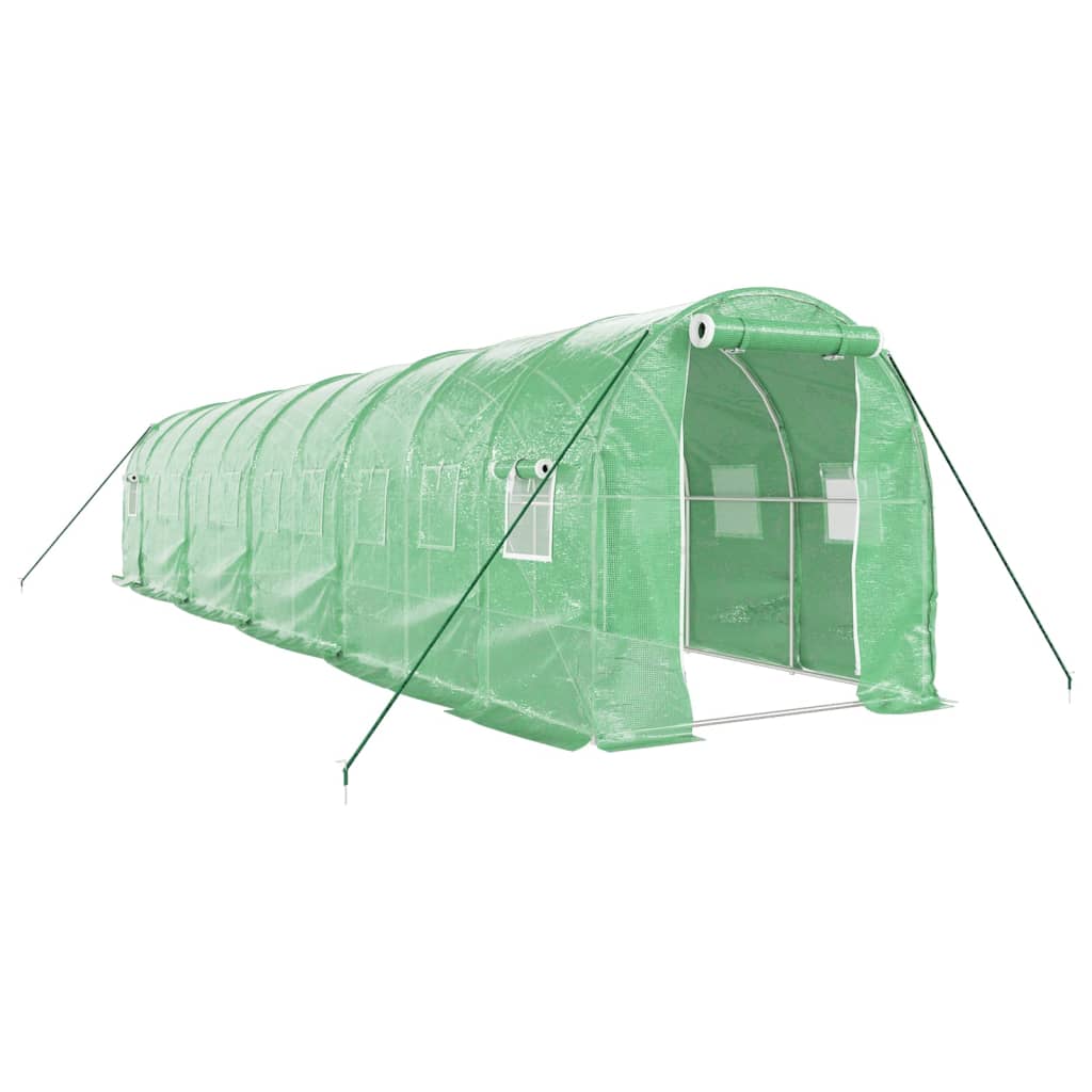 VidaXL Tuinkas met stalen frame 20 m² 10x2x2m groen