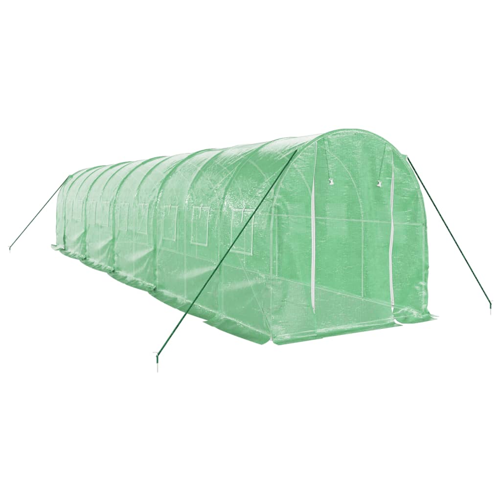 VidaXL Tuinkas met stalen frame 20 m² 10x2x2m groen