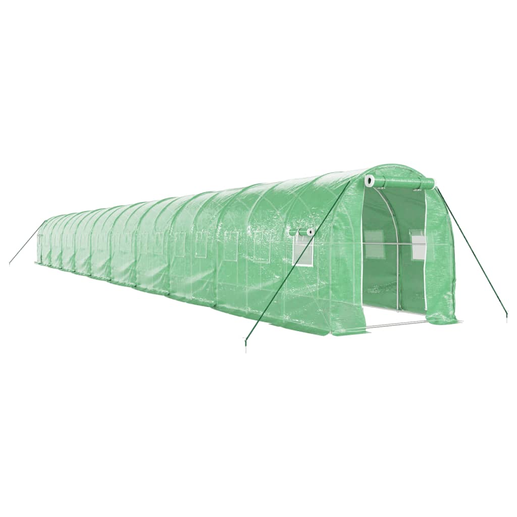 VidaXL Tuinkas met stalen frame 40 m² 20x2x2m groen