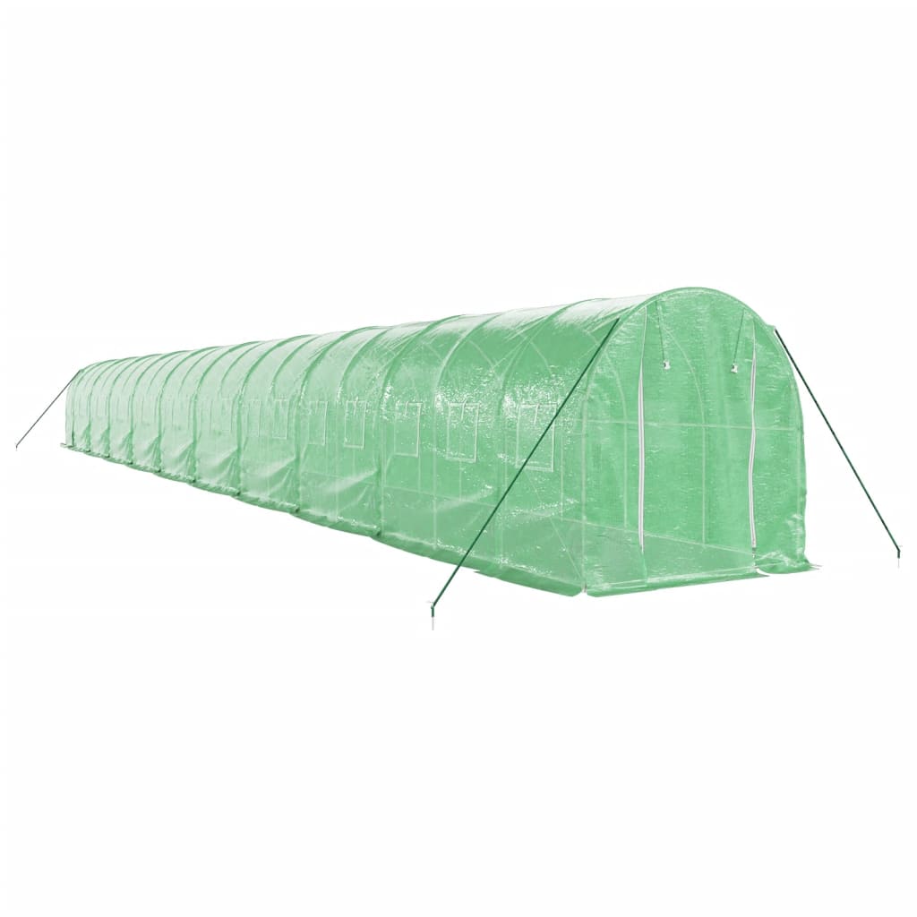 VidaXL Tuinkas met stalen frame 40 m² 20x2x2m groen