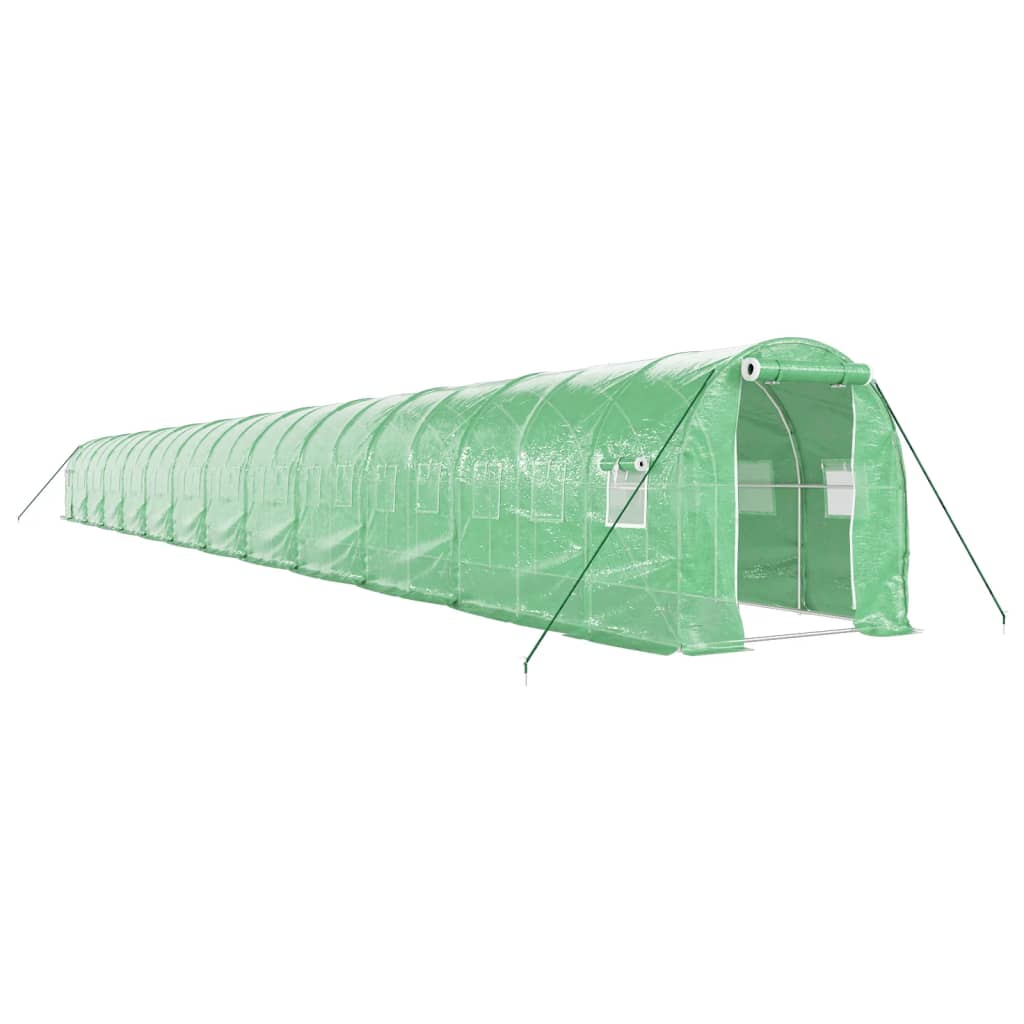 VidaXL Tuinkas met stalen frame 48 m² 24x2x2m groen