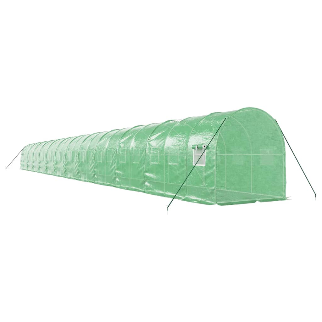 VidaXL Tuinkas met stalen frame 48 m² 24x2x2m groen