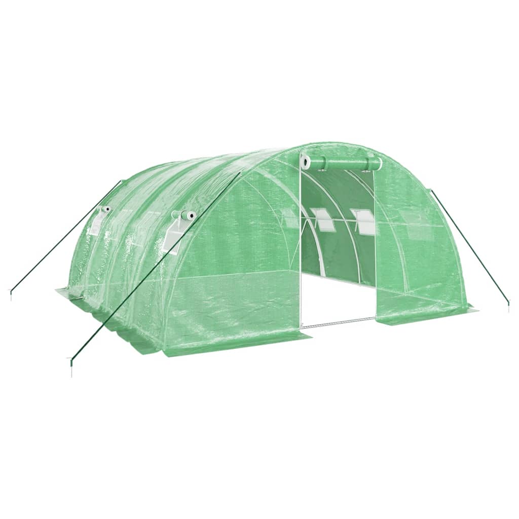 VidaXL Tuinkas met stalen frame 16 m² 4x4x2m groen