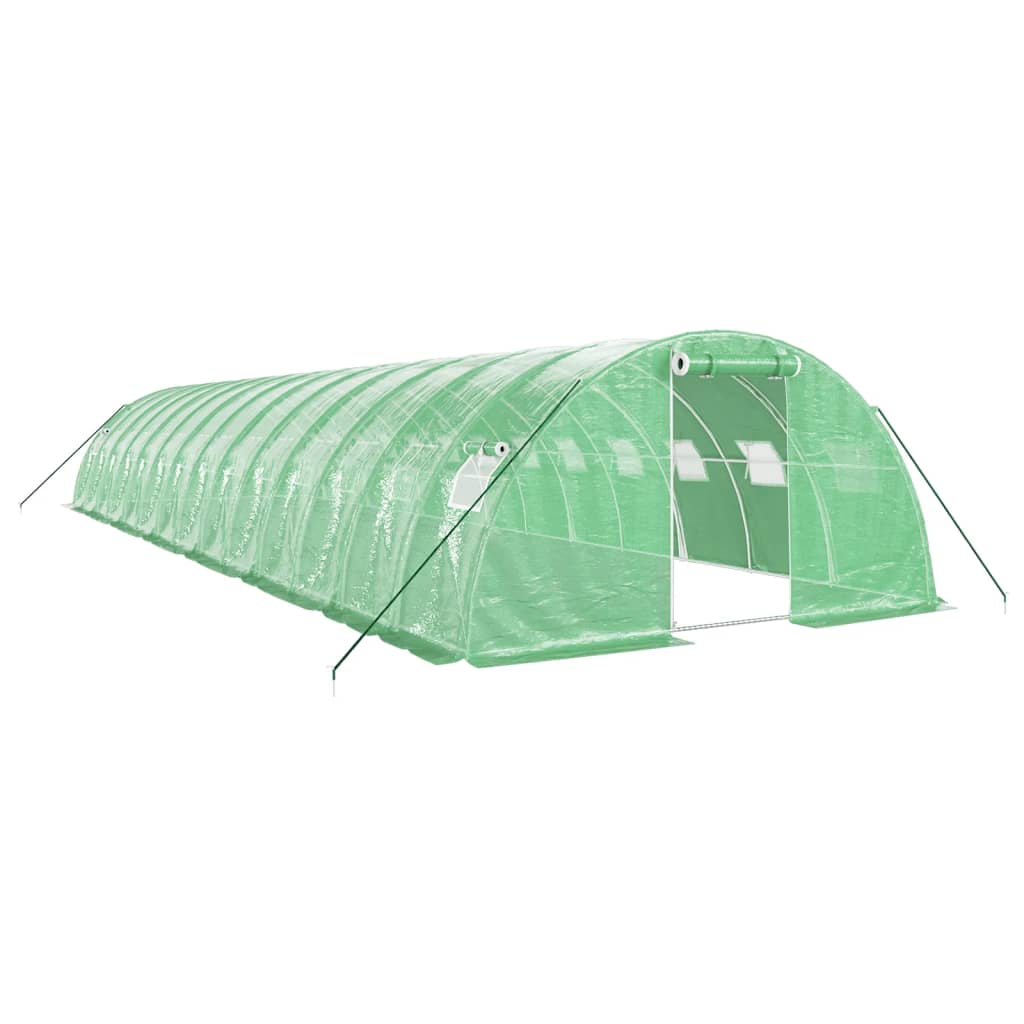 VidaXL Tuinkas met stalen frame 56 m² 14x4x2m groen