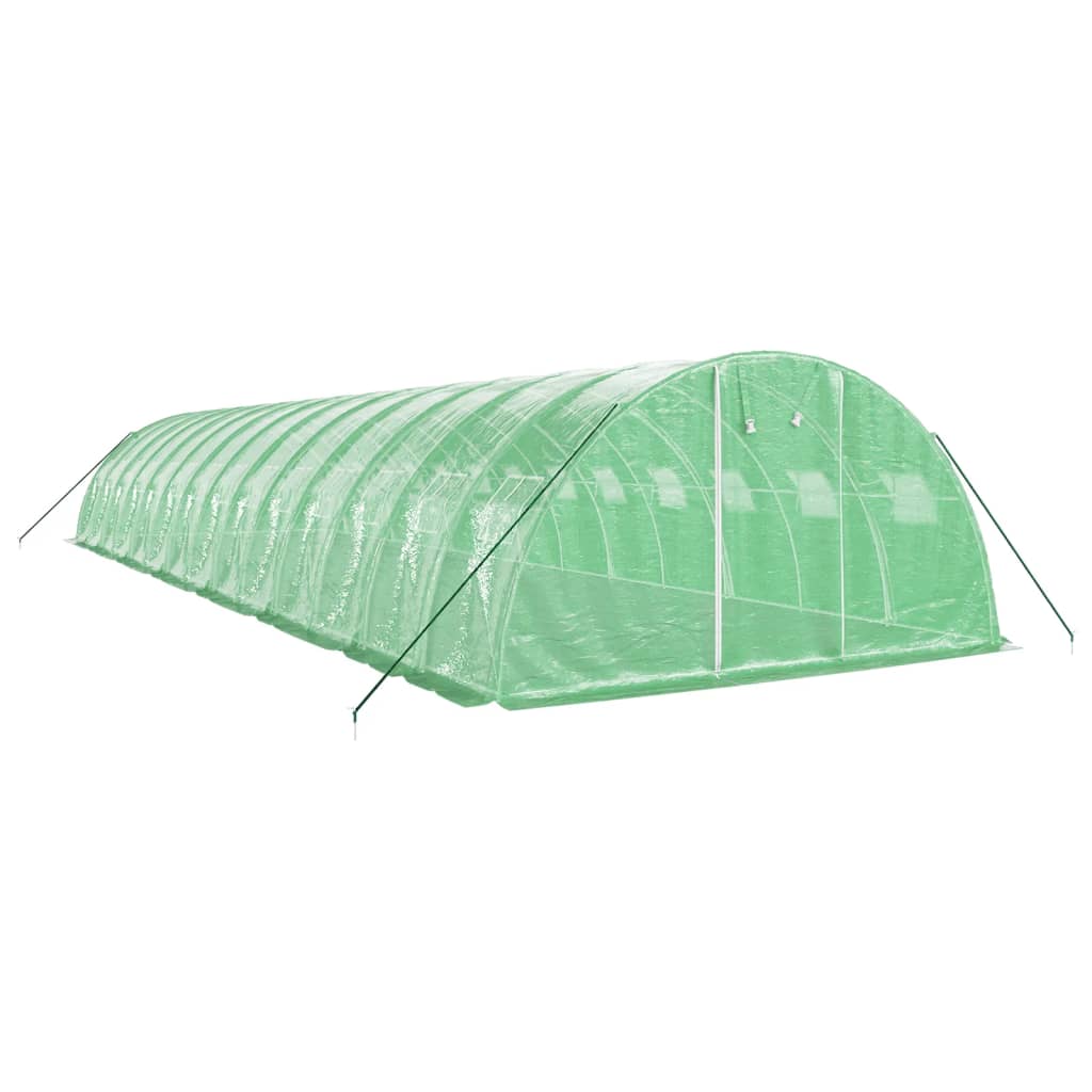 VidaXL Tuinkas met stalen frame 56 m² 14x4x2m groen