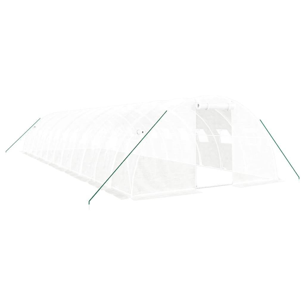 VidaXL Tuinkas met stalen frame 48 m² 12x4x2m wit