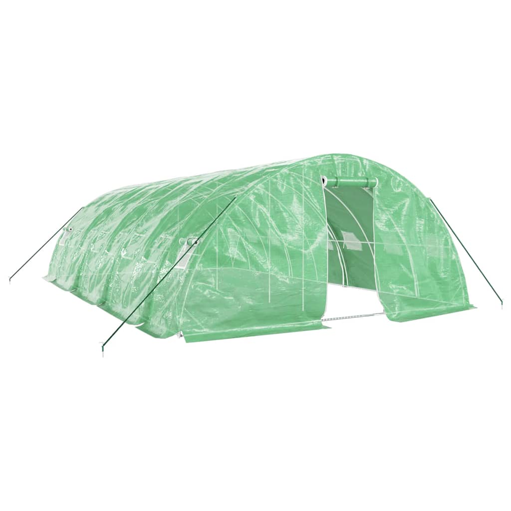 VidaXL Tuinkas met stalen frame 40 m² 8x5x2,3m groen