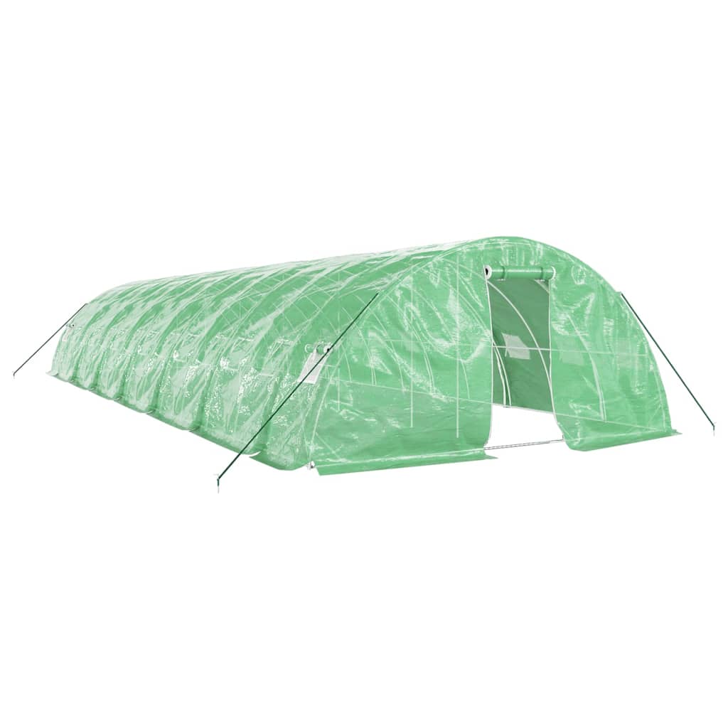 VidaXL Tuinkas met stalen frame 70 m² 14x5x2,3m groen