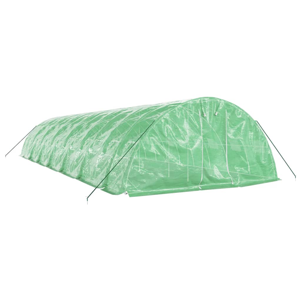 VidaXL Tuinkas met stalen frame 70 m² 14x5x2,3m groen