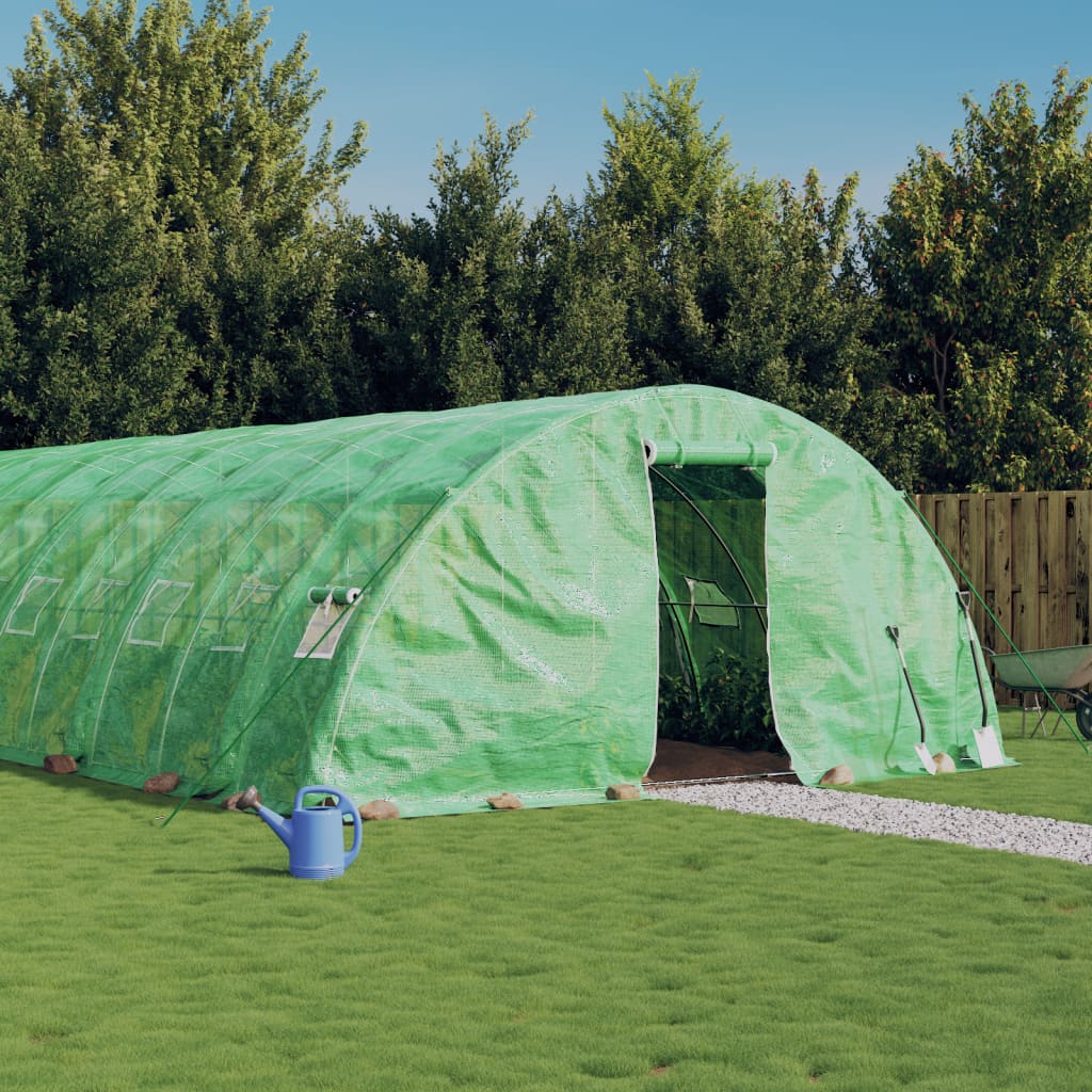 VidaXL Tuinkas met stalen frame 70 m² 14x5x2,3m groen