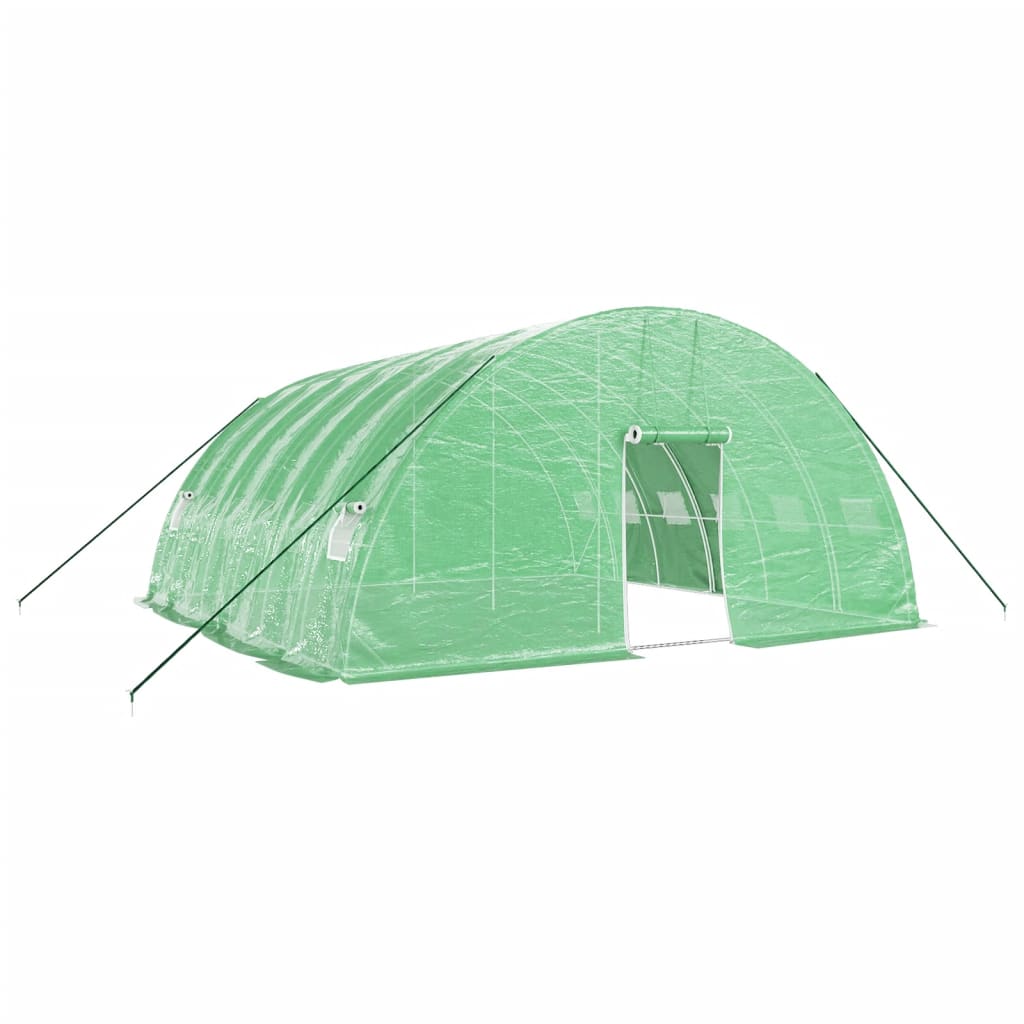 VidaXL Tuinkas met stalen frame 36 m² 6x6x2,85m groen