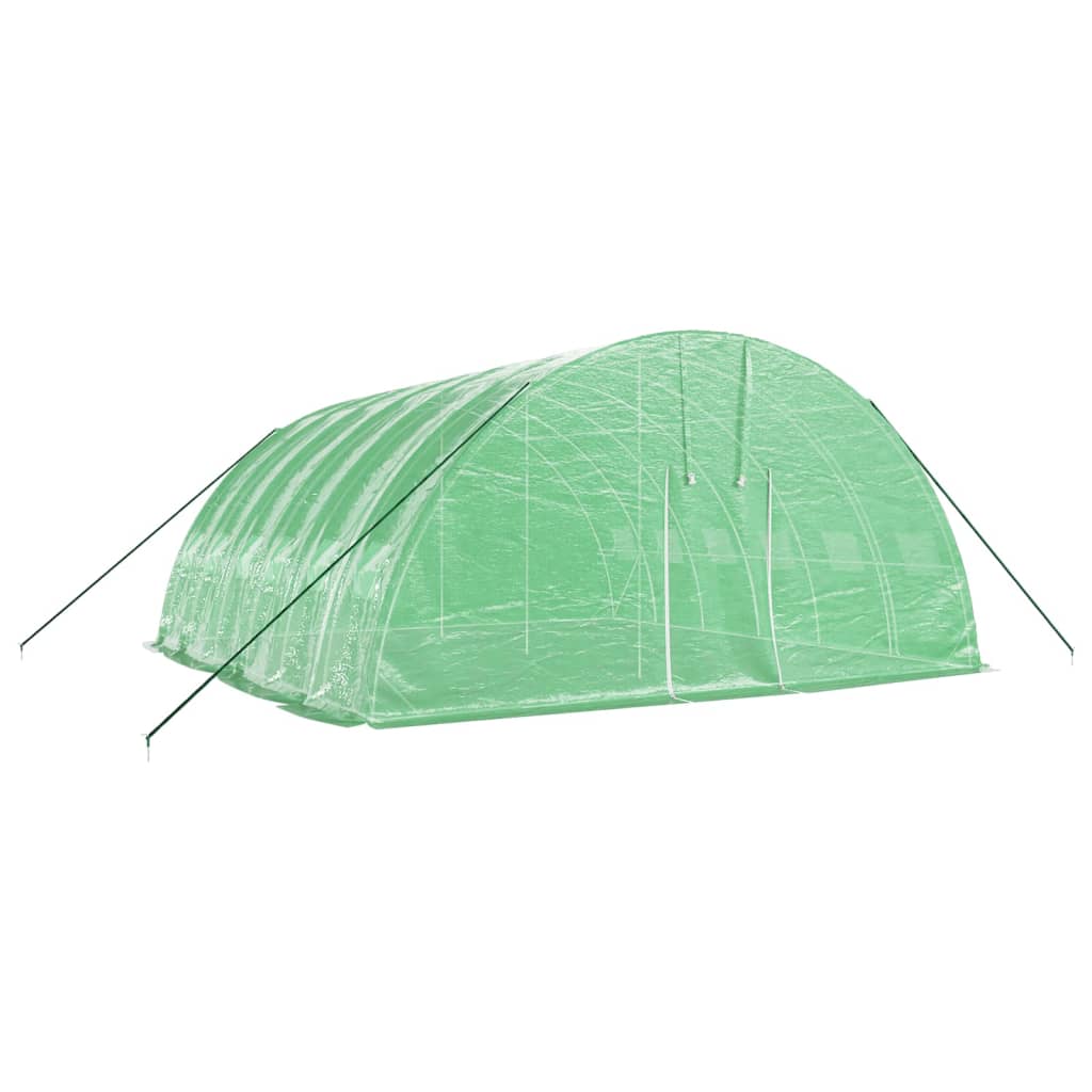 VidaXL Tuinkas met stalen frame 36 m² 6x6x2,85m groen
