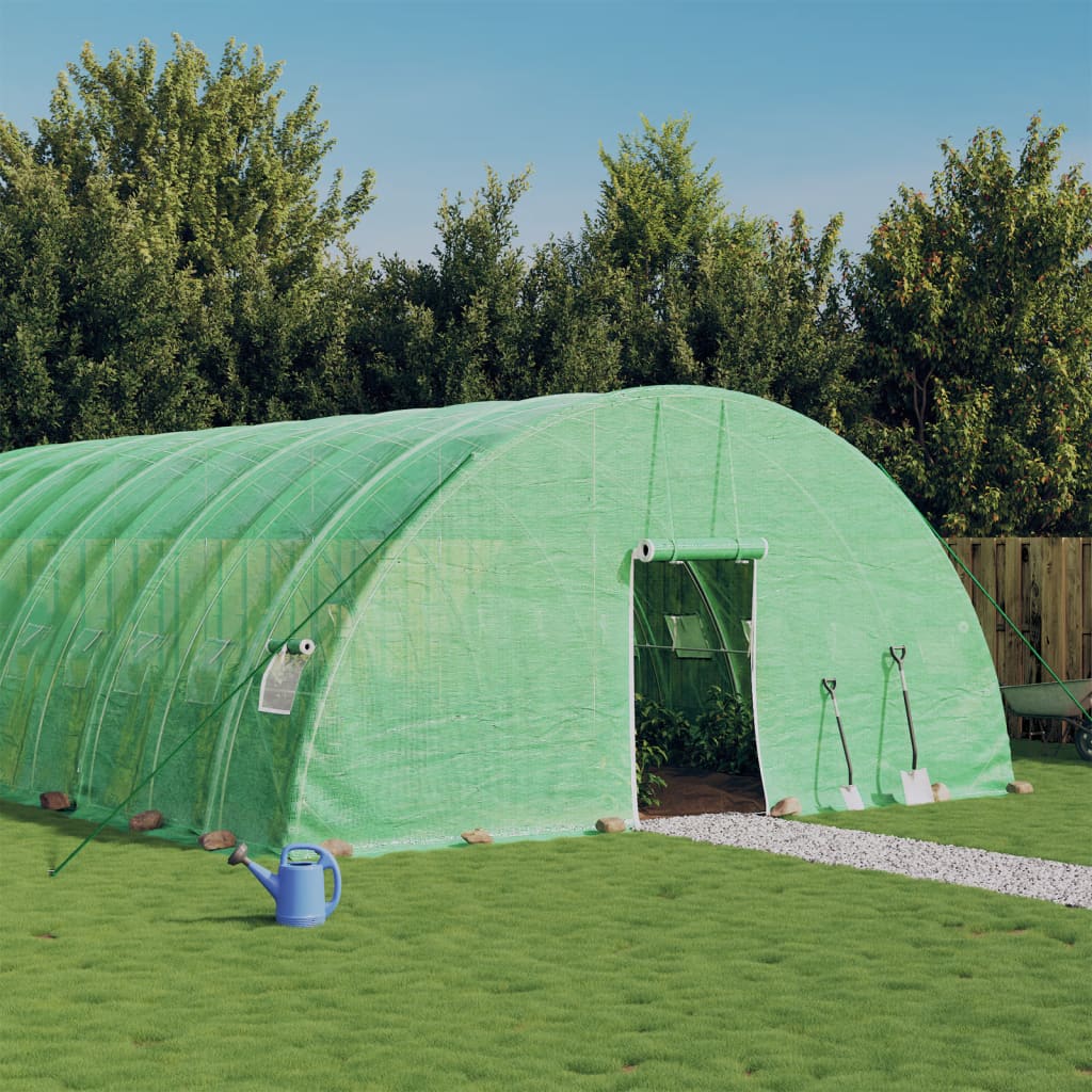 VidaXL Tuinkas met stalen frame 36 m² 6x6x2,85m groen