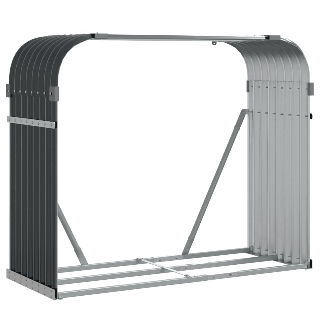 Vidaxl houthouder antraciet 120x45x100 cm gegalvaniseerd staal