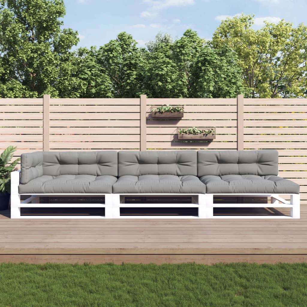 Vidaxl palletkussens 7 st stof grijs