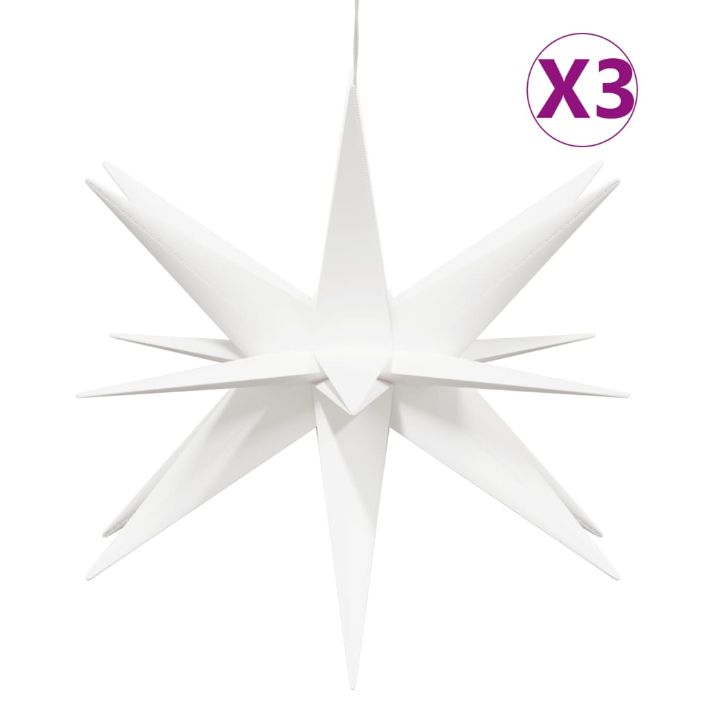 Vidaxl kerstlampen met led's 3 st inklapbaar 57 cm wit