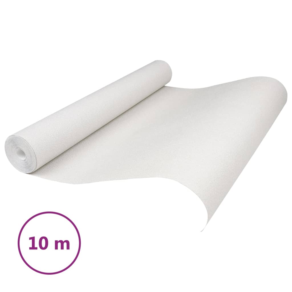 Vidaxl vliesbehang 3d effen 10x0,53m wit