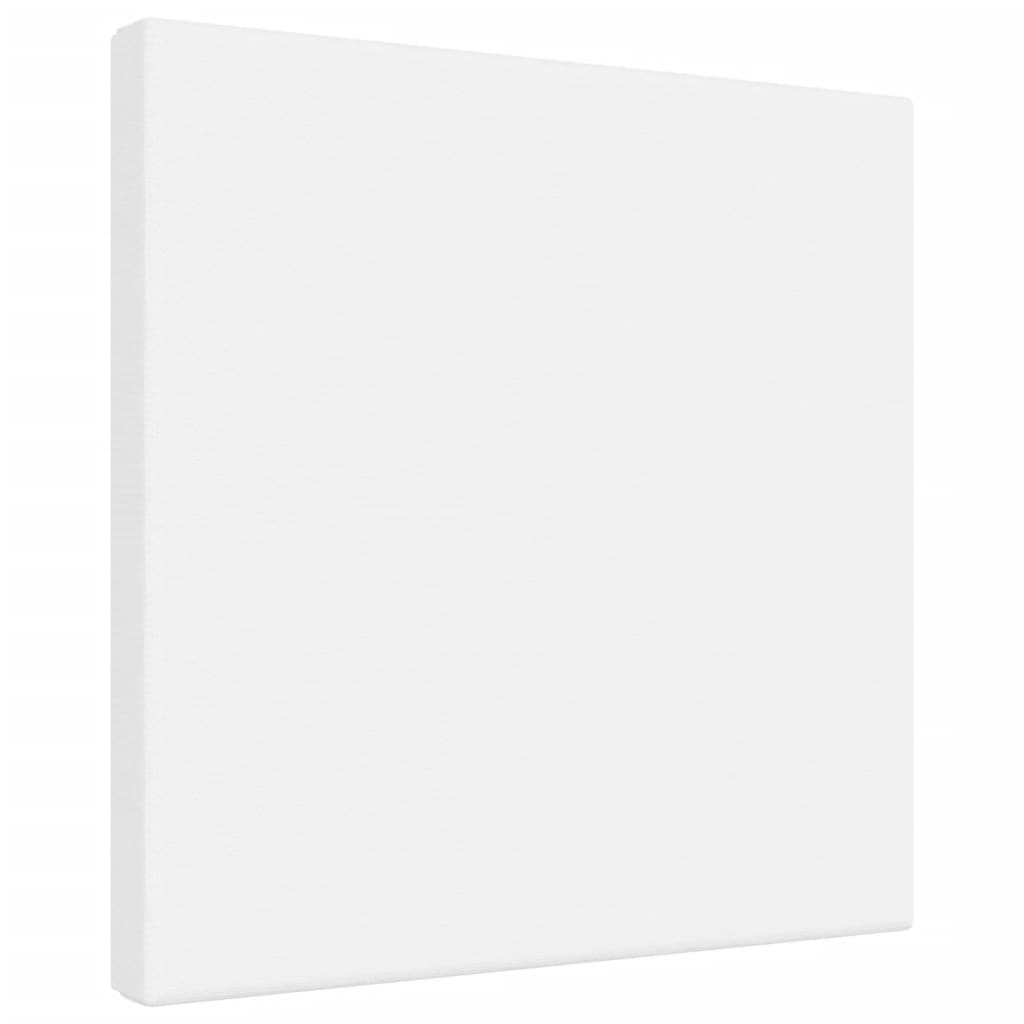 VidaXL Canvasdoeken 12 st stof en massief groenhout wit