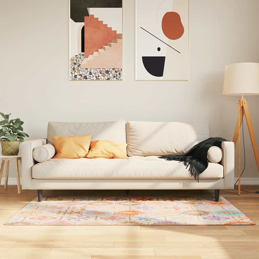 VidaXL Vloerkleed wasbaar antislip 80x150 cm meerkleurig