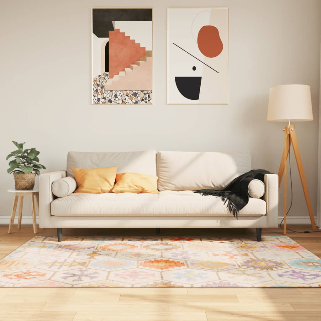 Vidaxl vloerkleed wasbaar antislip 120x180 cm meerkleurig