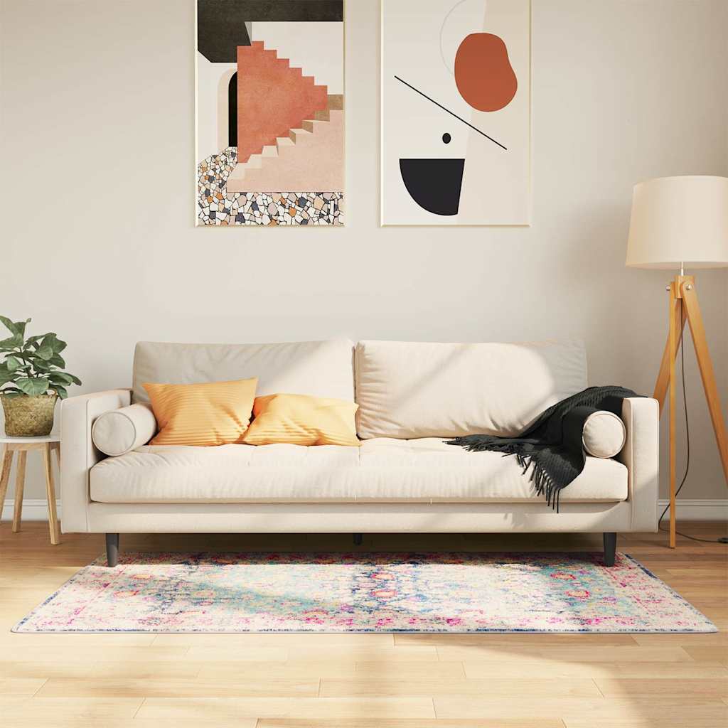 Vidaxl vloerkleed wasbaar antislip 80x150 cm meerkleurig