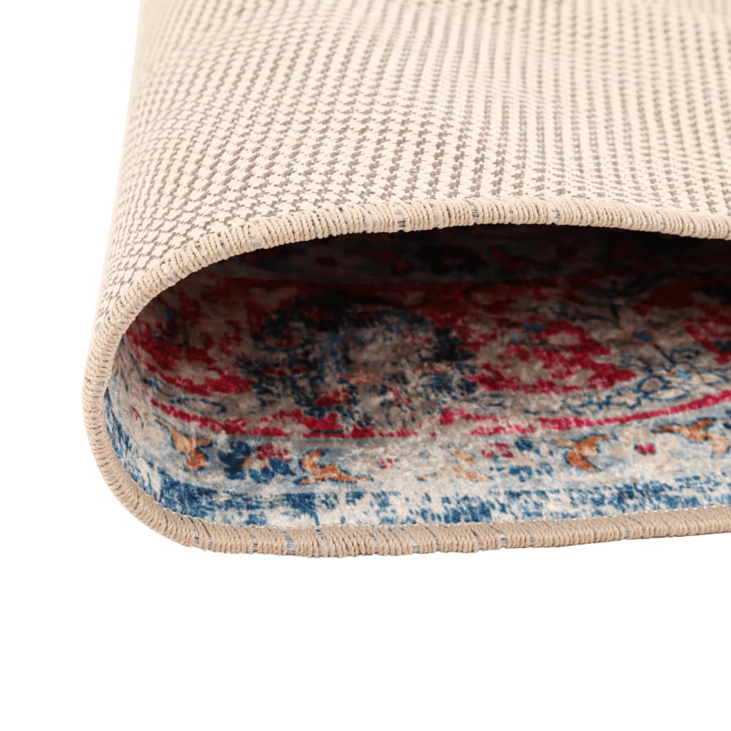 Vidaxl vloerkleed wasbaar antislip ø 120 cm meerkleurig