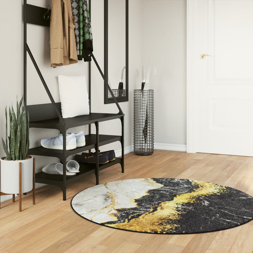 Vidaxl vloerkleed wasbaar antislip ø 120 cm meerkleurig