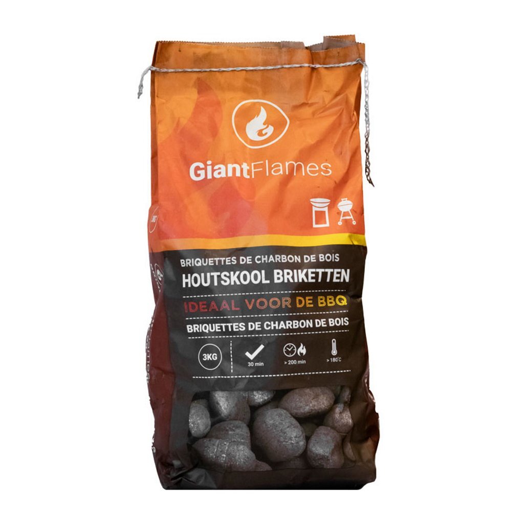 Reuzenvlammen pefc houtskool briket 3 kg