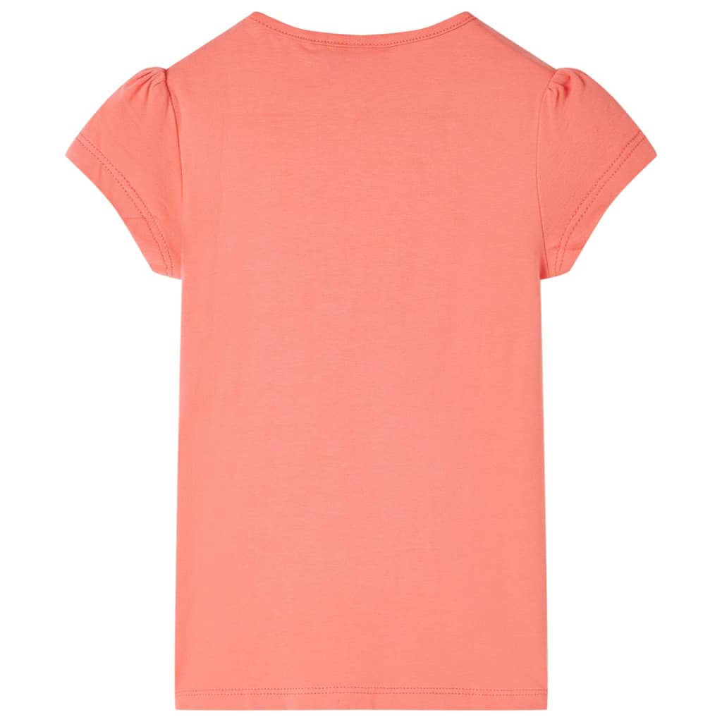 Vidaxl kindershirt 128 koraalkleurig