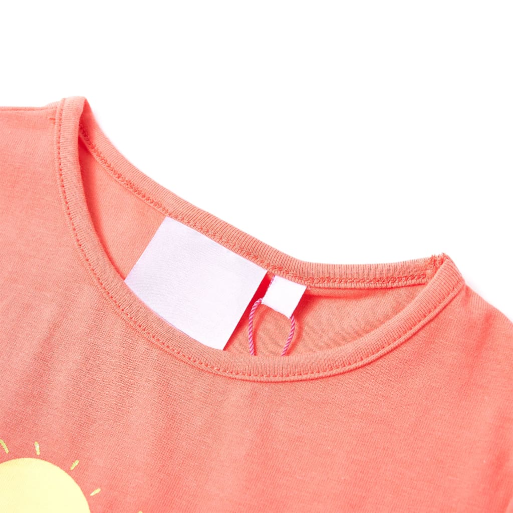 VidaXL Kindershirt 140 koraalkleurig