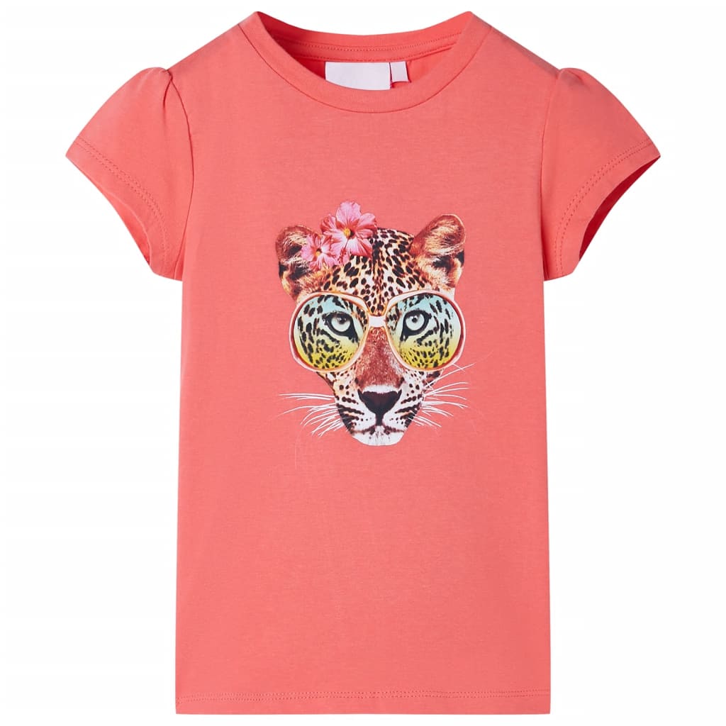 Vidaxl kindershirt 140 koraalkleurig