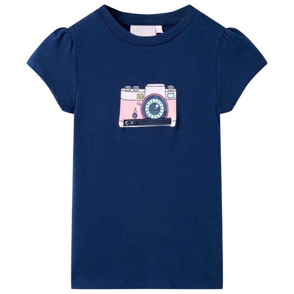 Vidaxl kindershirt 116 marineblauw