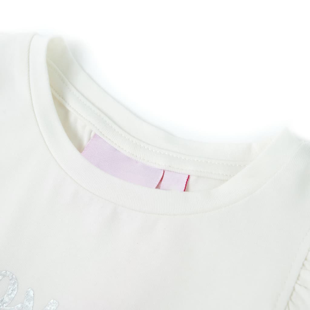 VidaXL Kindershirt met mouwen met ruches 128 wit