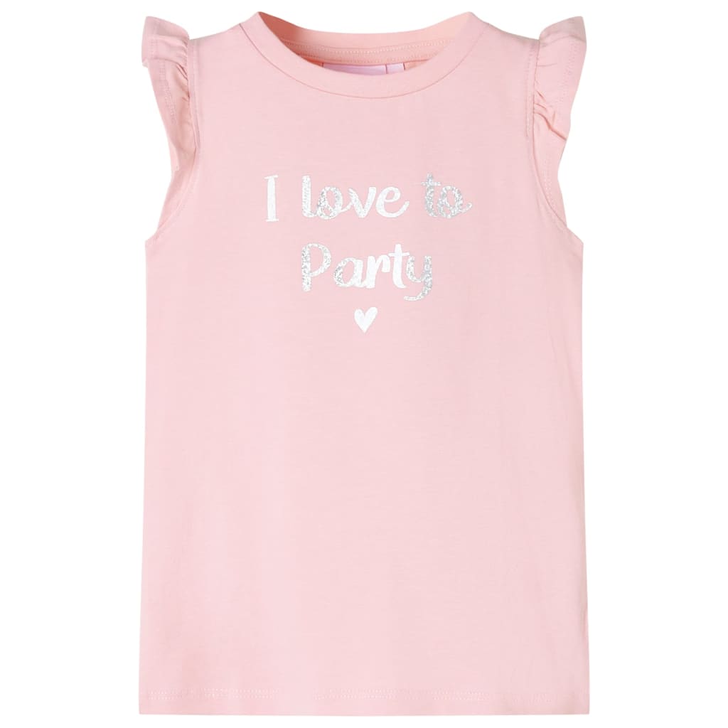 Vidaxl kindershirt met ruches aan de mouwen 116 lichtroze